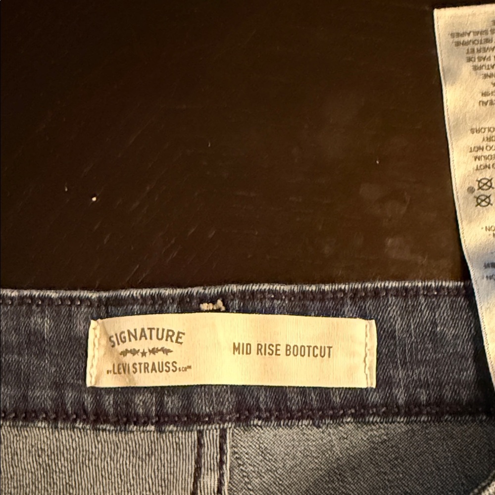 Signature by Levi Strauss Dark Blue Boot Cut Jeans